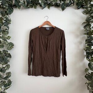 Milk Nursing Wear Maternity Long Sleeve Blouse Olive Green Women’s Size M